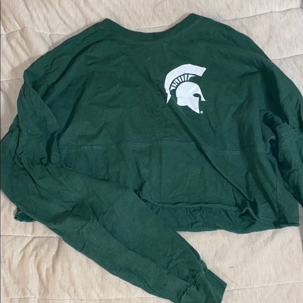 MSU CROPPED LONG SLEEVE